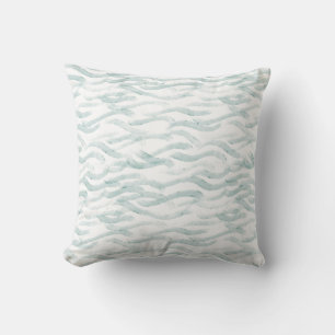 Coussin Aquarelle Blue Ocean Waves