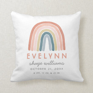 Coussin Aquarelle Boho arc-en-ciel Informations sur la nai