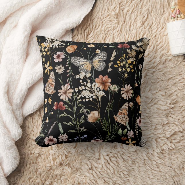 Coussin Aquarelle Boho Floral  (Couverture)