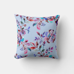 Coussin Aquarelle botanique sans couture motif. Main dessi