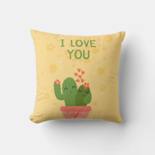 Coussin aquarelle Cactus