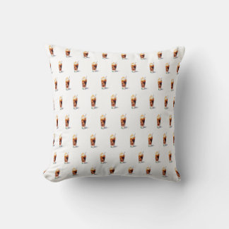 Coussin Aquarelle Café glacé avec Cocktail de crème Boisso