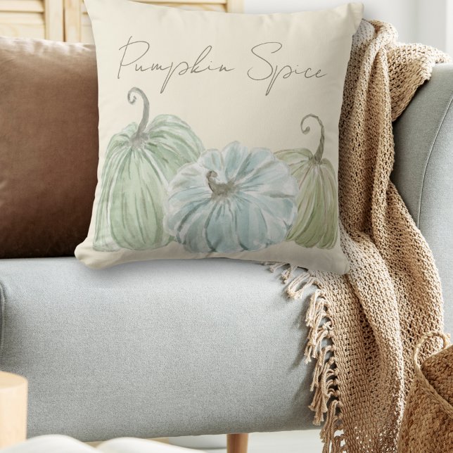 Coussin Aquarelle Citrouille d'automne épice (Créateur téléchargé)