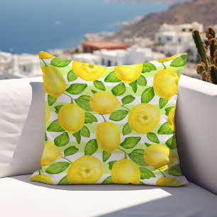 Coussin Aquarelle Citrus Fruit Été