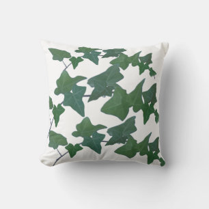 Coussin Aquarelle classique Vert Anglais Ivy Throw Pil