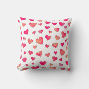 Coussin Aquarelle Coeur Art Motif