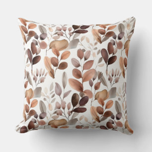 Coussin Aquarelle colorée Eucalyptus Feuille Rustic Boho