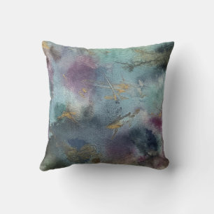 Coussin Aquarelle couleur or rose Sage Art Abstrait