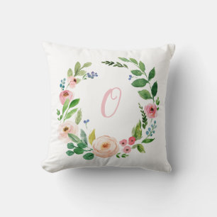 Coussin Aquarelle courge rose pâle personnalisé