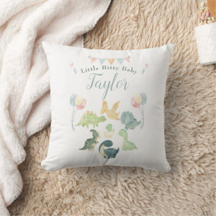 Coussin Aquarelle Cute Dinosaur Bébé personnalisé