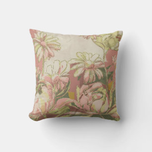 Coussin Aquarelle Daisy Garden Spring Pastel