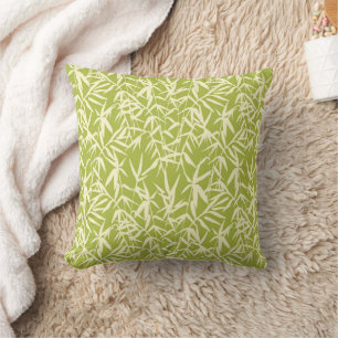 Coussin Aquarelle de bambou japonais