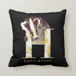 Coussin Aquarelle de blaireau de Harry Potter  