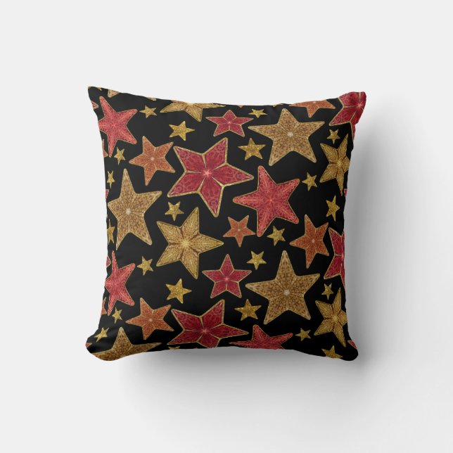 Coussin Aquarelle de ferme moderne Art Noël étoile Motif (Recto)