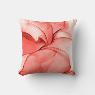 Coussin Aquarelle de flamme. Effet Pastel Bright. Pink Sop