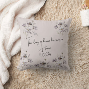 Coussin Aquarelle de fleur de la "Maison devient un chez-s