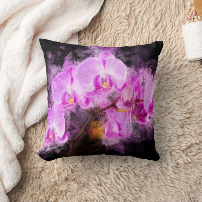 Coussin Aquarelle de fleur d'orchidée - rose bb 03 (Couverture)