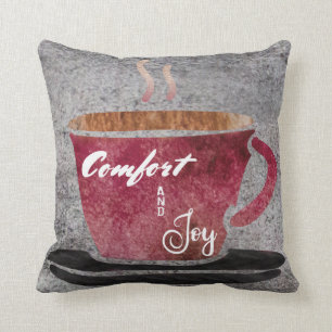 Coussin Aquarelle de gris de Bourgogne de café de confort