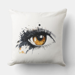 Coussin 👁️ Aquarelle de l'Œil Mystérieux 🎨