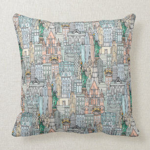 Coussin Aquarelle de New York