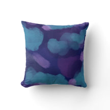 Aquarelle de peinture Abstraite bleu rose violet