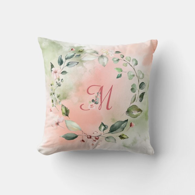 Coussin Aquarelle de Rose transparent (Recto)
