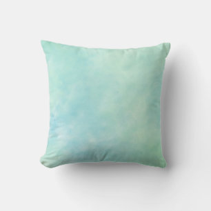 Coussin Aquarelle de teint bleu de noue de Mint Aqua