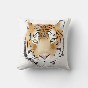 Coussin Aquarelle de tigre Gros chat animal