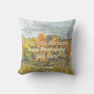 Coussin Aquarelle des paysages automnaux