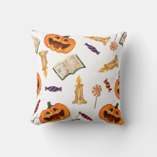 Coussin Aquarelle d'Halloween : Motif saisonnier