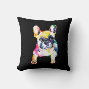 Coussin Aquarelle d'origine Mains de chien français