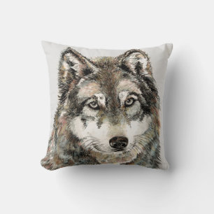 Coussin Aquarelle du loup Loup Loup