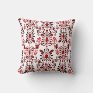 Coussin Aquarelle en motif transparent avec ikat. Tie tein