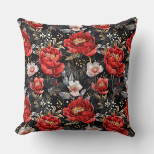Coussin Aquarelle esquissée motif détaillé de délicieux