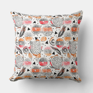 Coussin Aquarelle esquissée motif détaillé de Dragon fru
