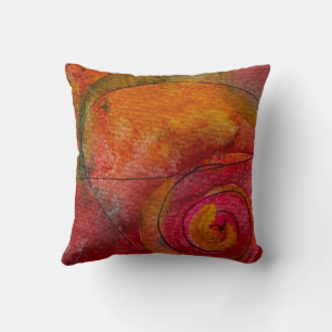 Coussin Aquarelle et encre Art abstrait de motif joli