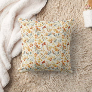 Coussin Aquarelle Feuilles Automnes - Cosy Fall Nature