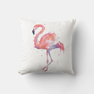 Coussin Aquarelle Flamant rose
