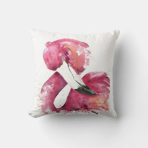 Coussin Aquarelle Flamant rose cadeaux Lover   Amateurs de