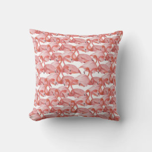Coussin Aquarelle Flamant rose : petit Motif sans couture