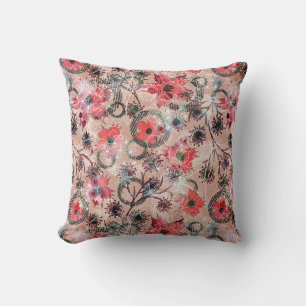 Coussin Aquarelle, fleurs.