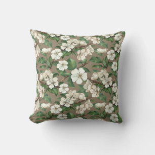 Coussin Aquarelle Fleurs Apple : Motif Vintage.
