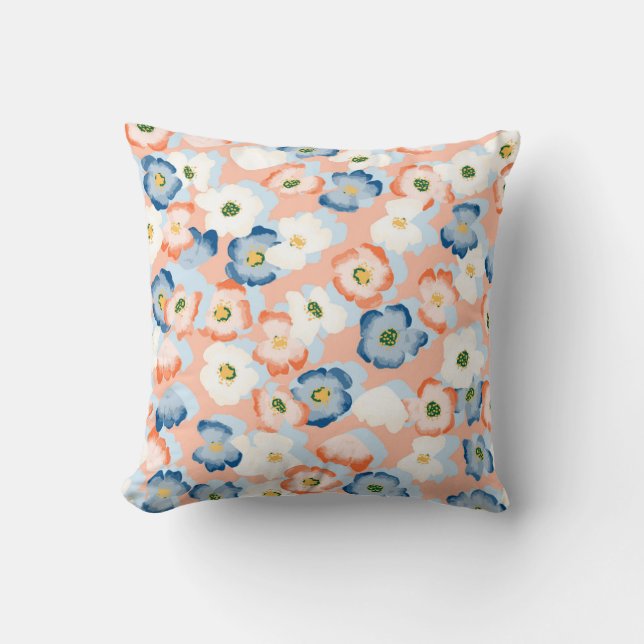 Coussin Aquarelle Fleurs minuscules : Motif Vintage (Recto)