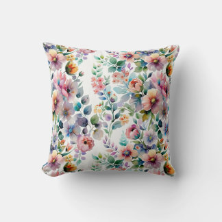 Coussin Aquarelle Floral Motif sans joint