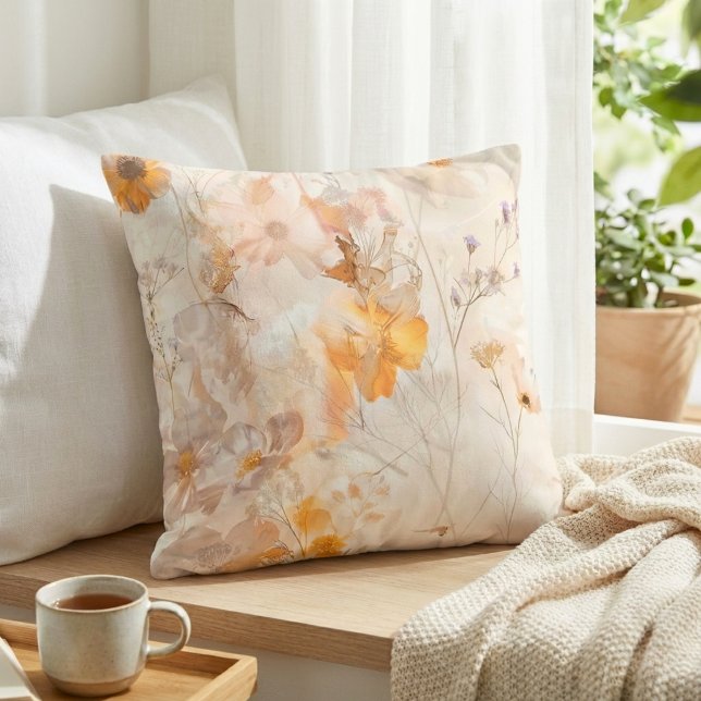 Coussin Aquarelle florale élégante (Créateur téléchargé)