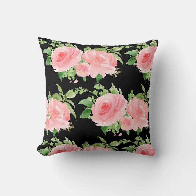 Coussin Aquarelle florale moderne (Recto)