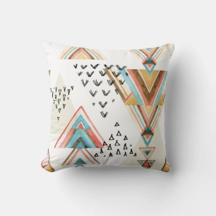 Coussin Aquarelle Géométrique Sans joint : Style Tribal.