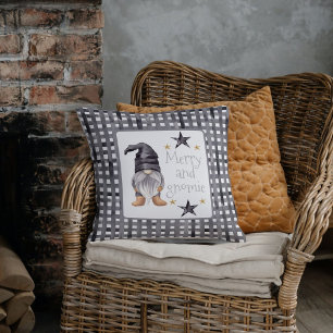 Coussin Aquarelle Gnome d'hiver sur Buffalo chèque Noël