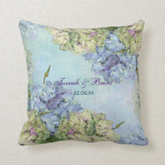 Coussin Aquarelle Hydrangea Floral