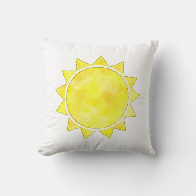 Coussin Aquarelle jaune (Recto)